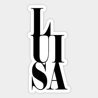 Luisa Girls Name Bold Font Sticker